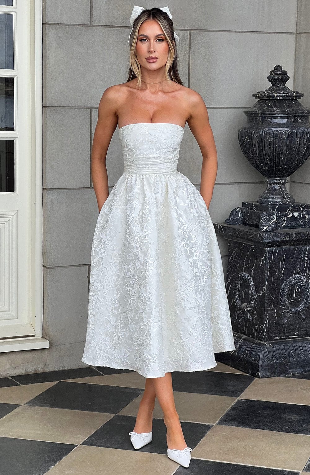 Belavie Saoirsella Midi Dress - Ivory