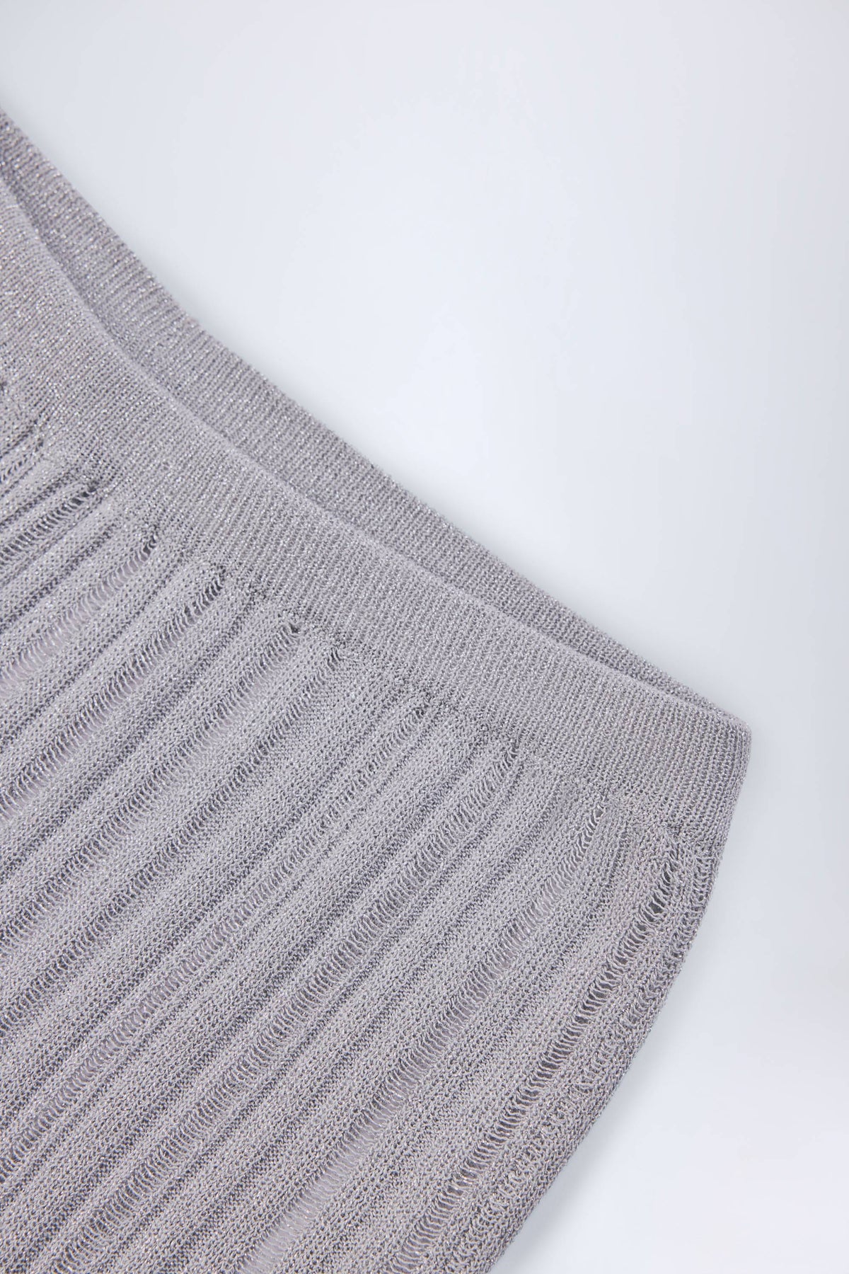 Belavie Selare Mid-Rise Flared Trousers in Silver