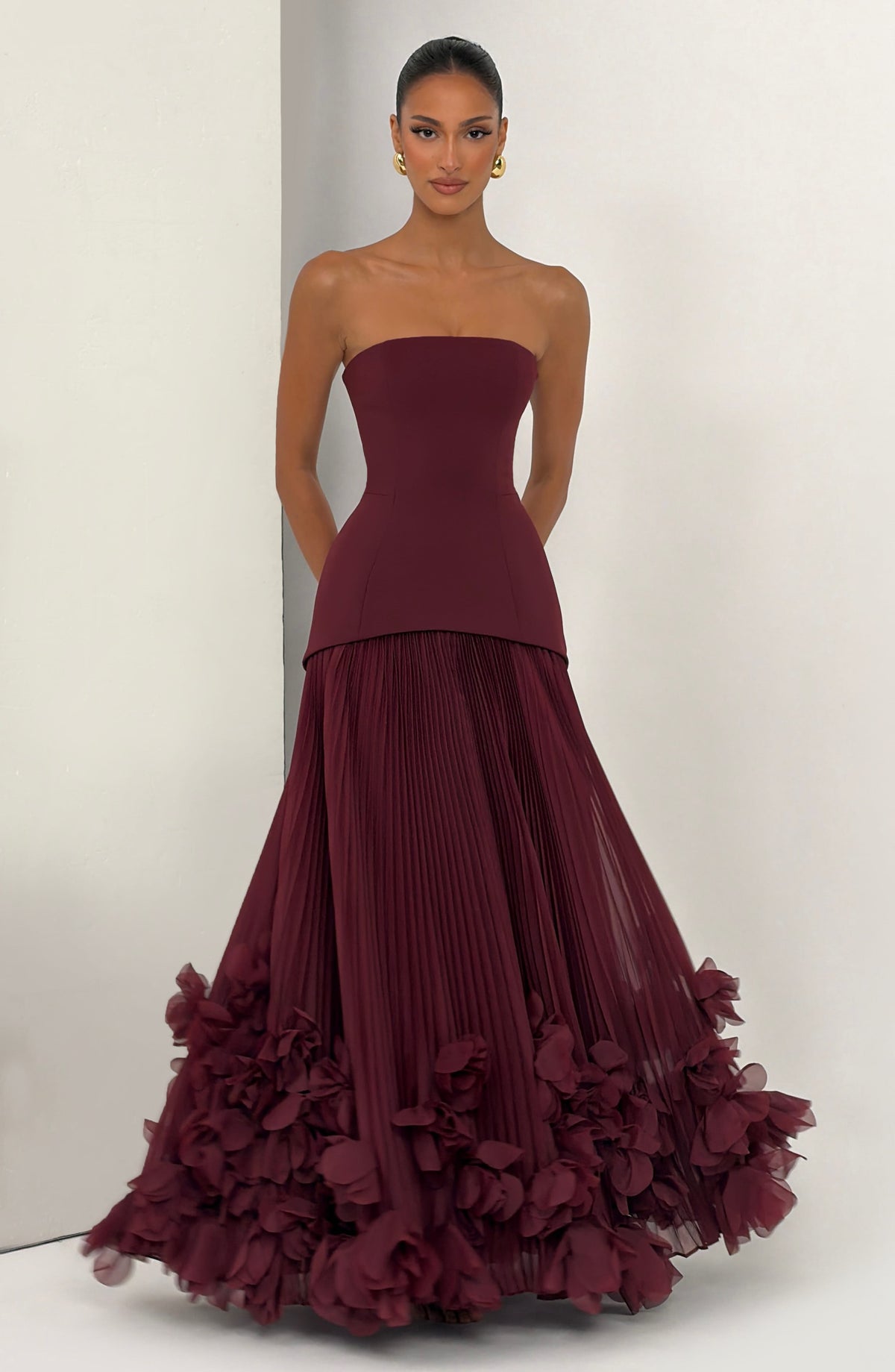 Belavie Seraphinella Gown - Cherry Lacquer