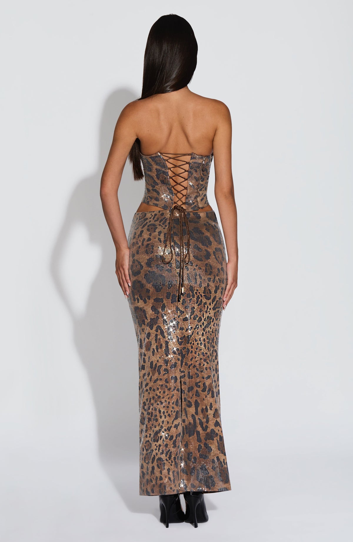 Belavie Sharnia Top - Sequin Leopard Print
