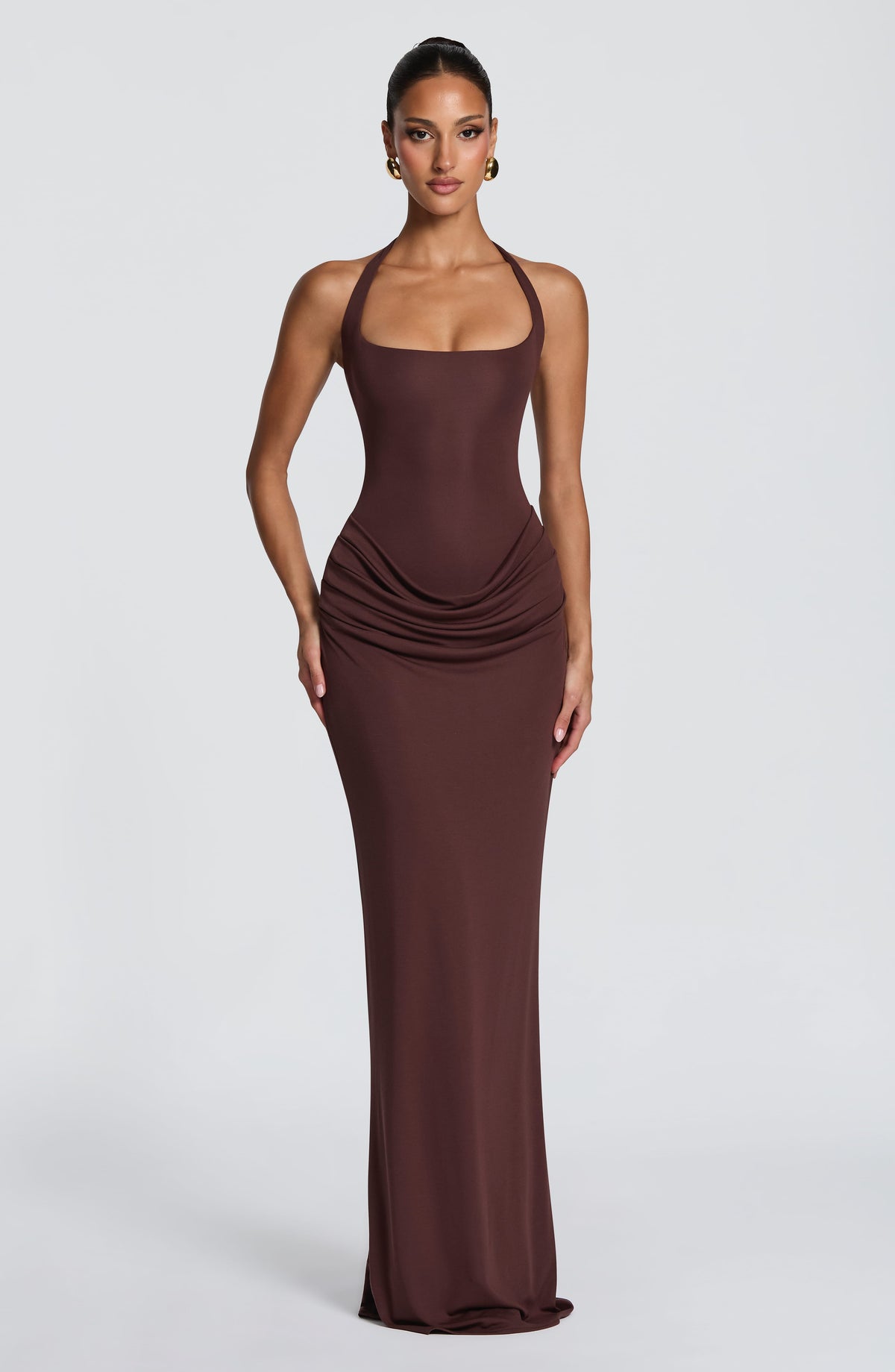 Belavie Sharonella Maxi Dress - Plum Brown