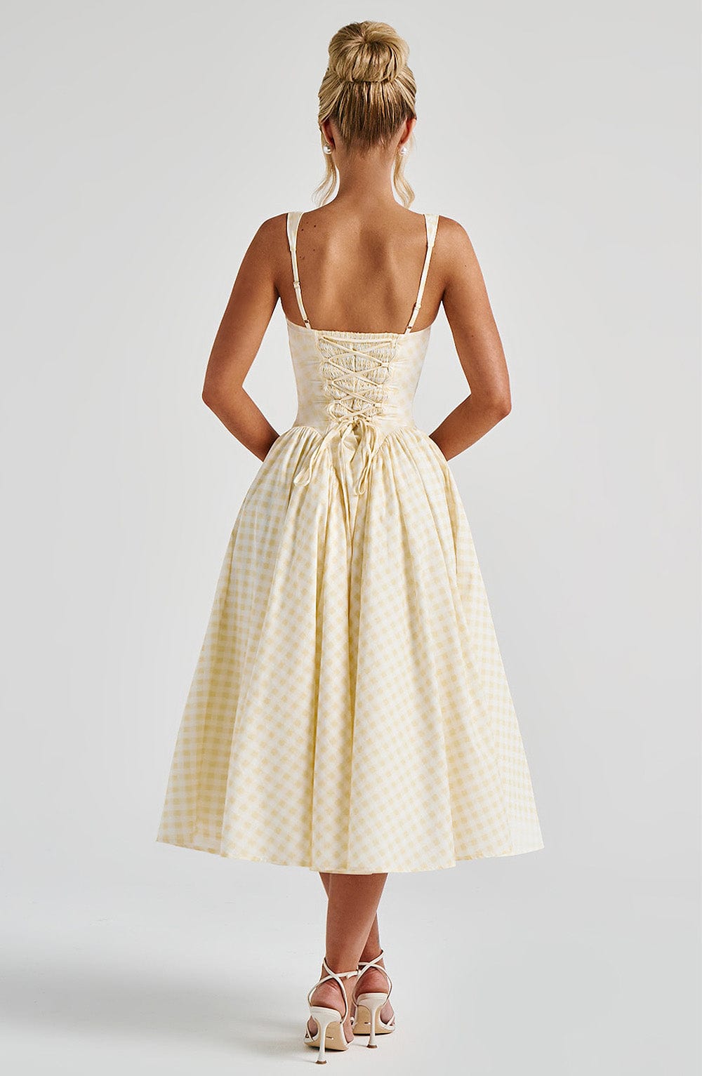 Belavie Sherriella Midi Dress - Lemon Gingham