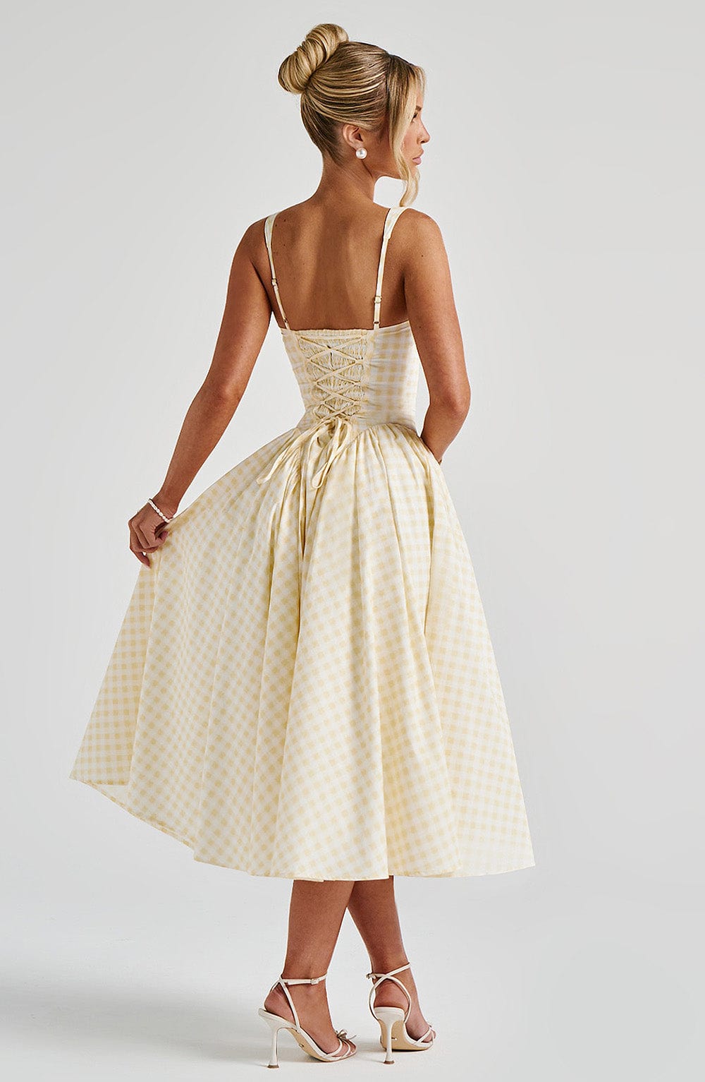 Belavie Sherriella Midi Dress - Lemon Gingham