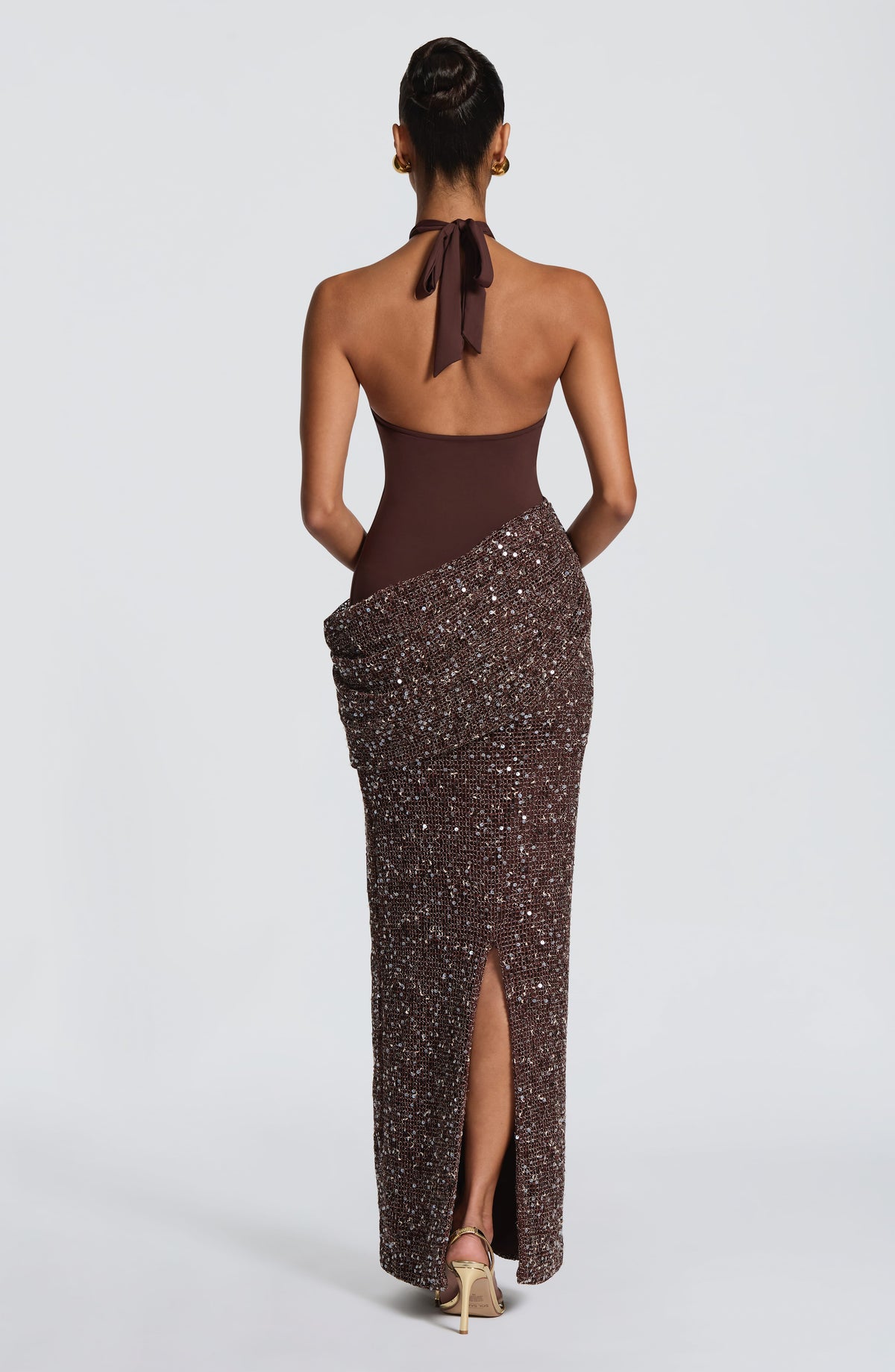 Belavie Soleella Maxi Dress - Plum Brown
