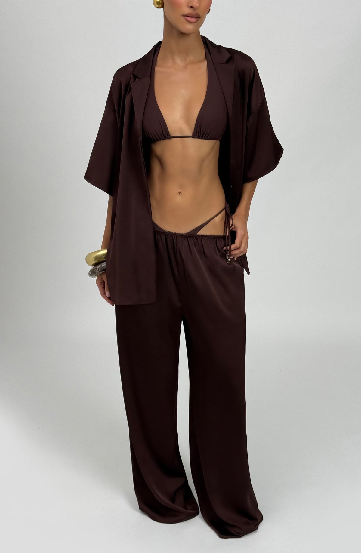 Belavie Soleila Shirt - Plum Brown