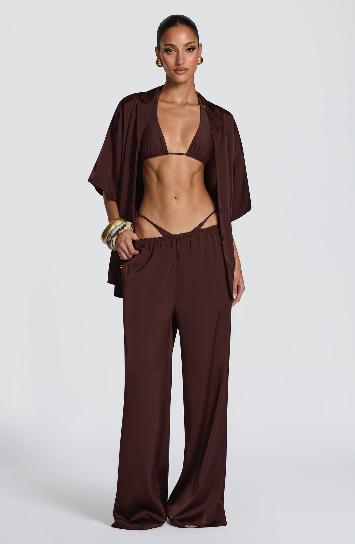 Belavie Soleila Shirt - Plum Brown