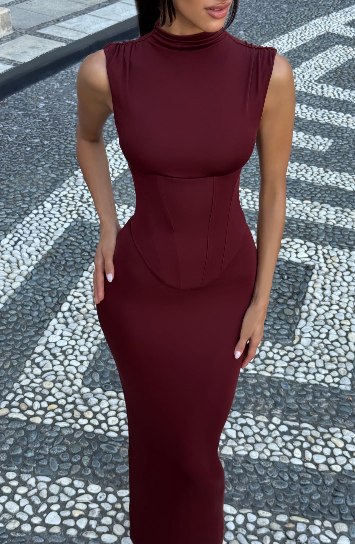 Belavie Solinella Maxi Dress - Cherry Lacquer