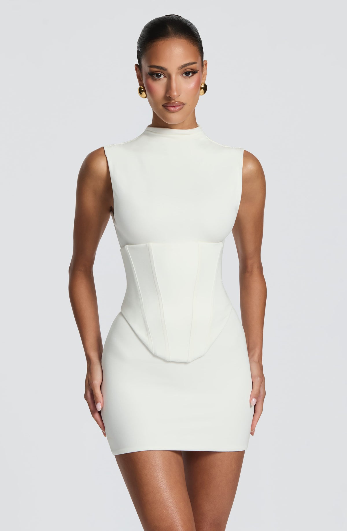 Belavie Solinella Mini Dress - Ivory