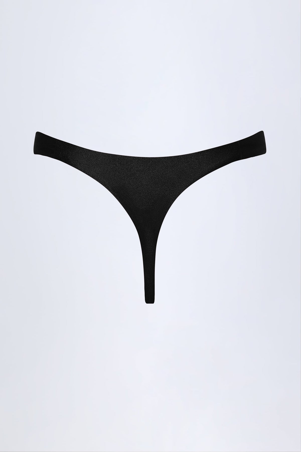 Belavie Hardware-Detail Thong Bikini Bottoms in Black