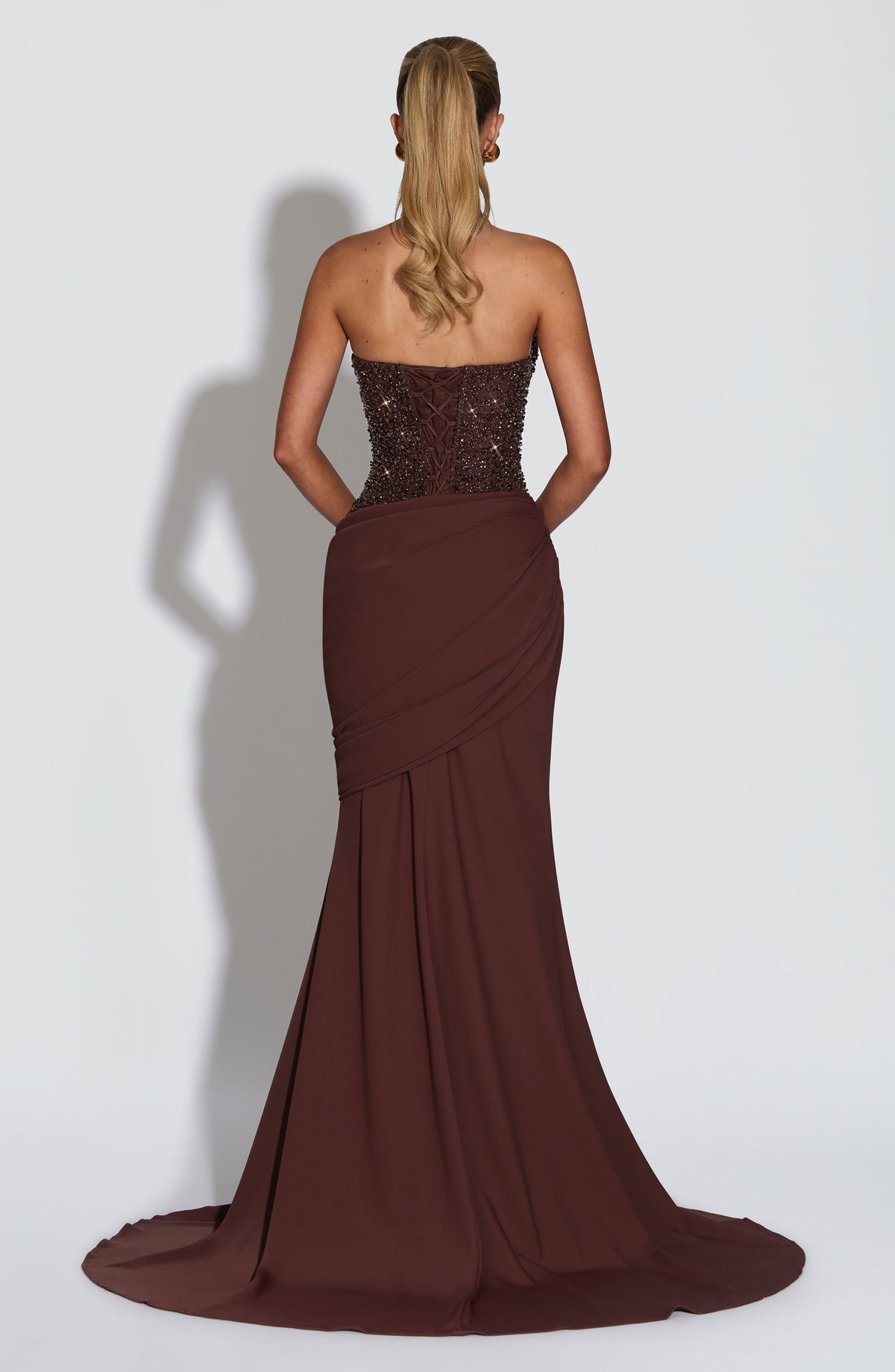 Belavie Taylora Gown - Plum Brown