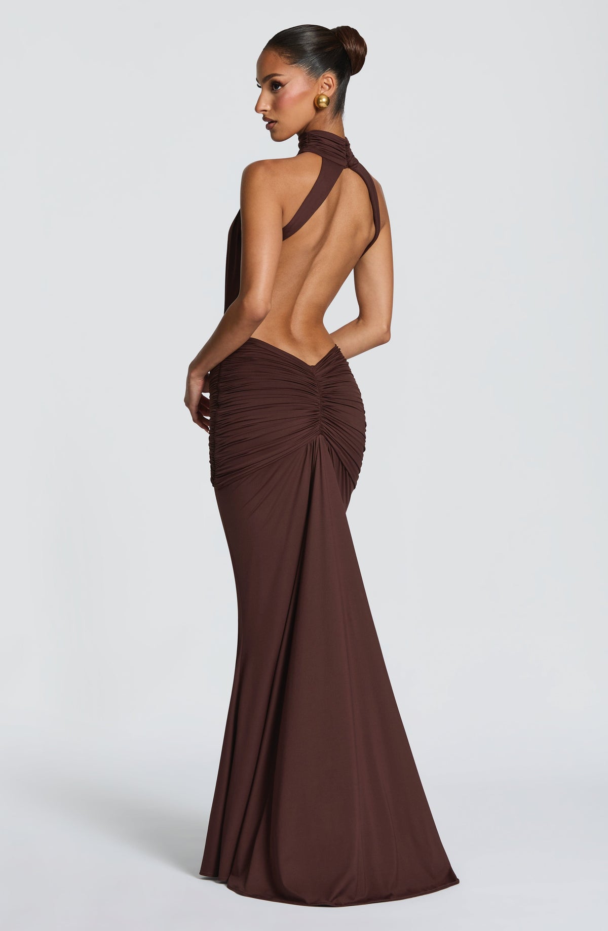 Belavie Theklella Maxi Dress - Plum Brown