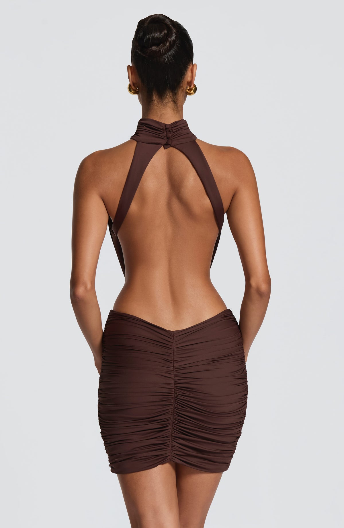 Belavie Theklella Mini Dress - Plum Brown