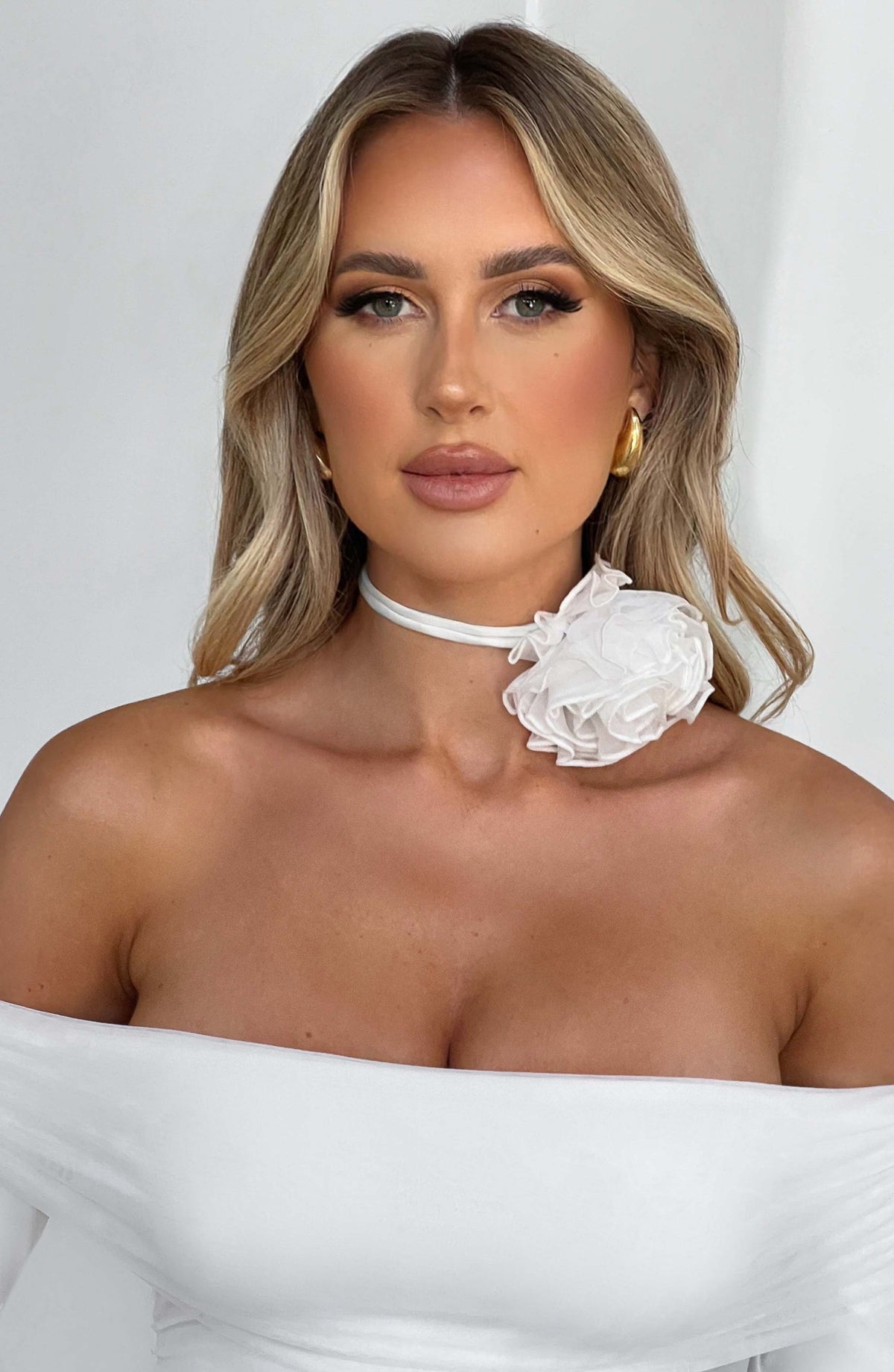 Belavie Tillia Floral Neck Tie - Ivory