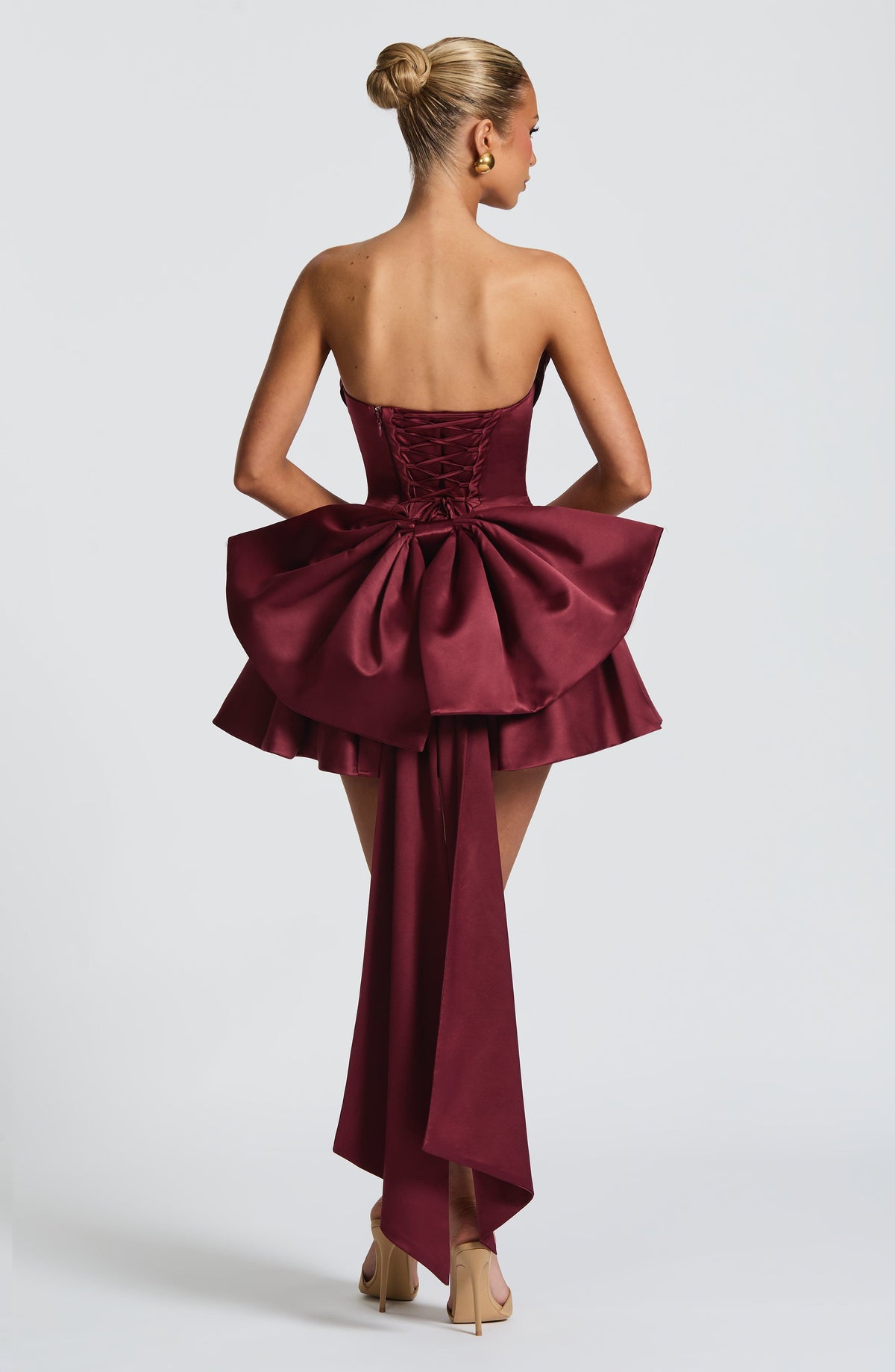 Belavie Trinitia Mini Dress - Cherry Lacquer