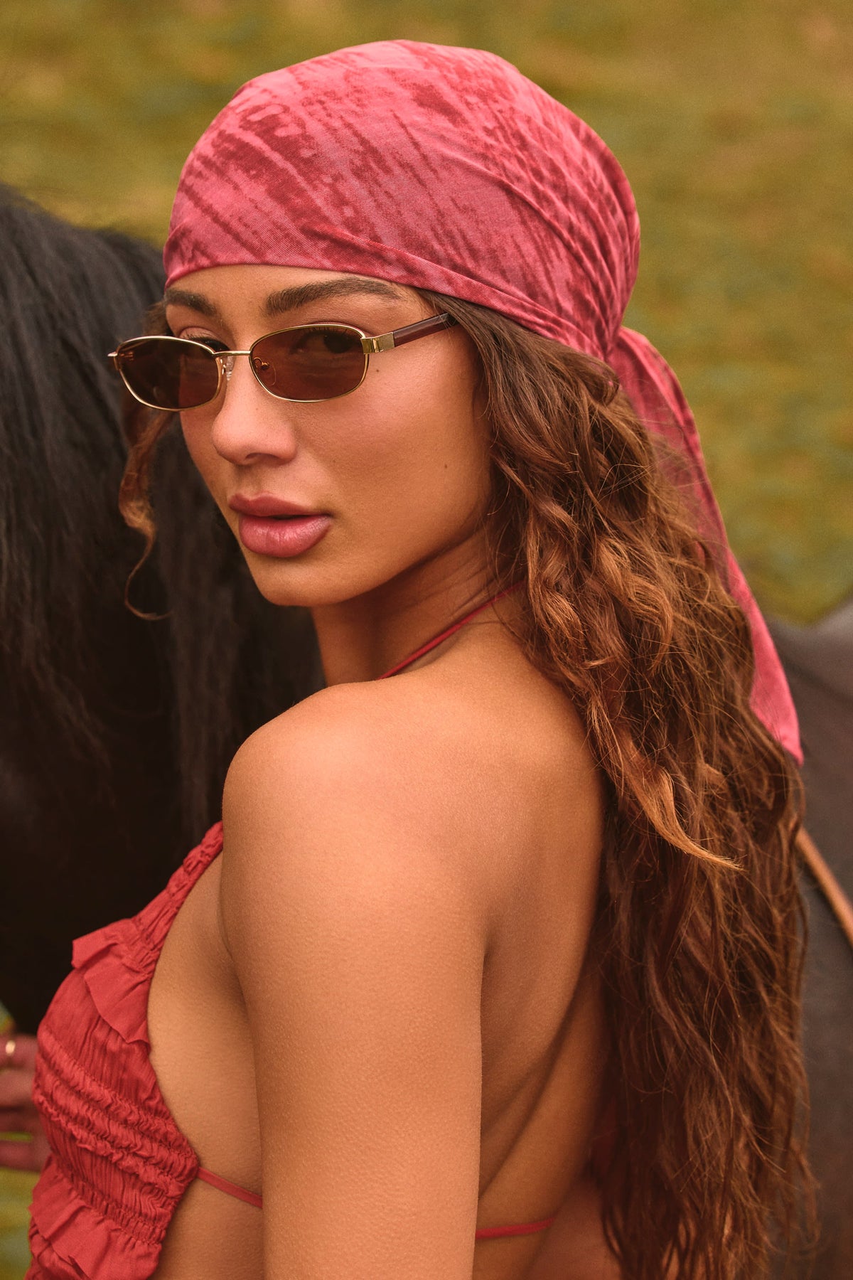 Belavie Venture Headscarf in Red Print