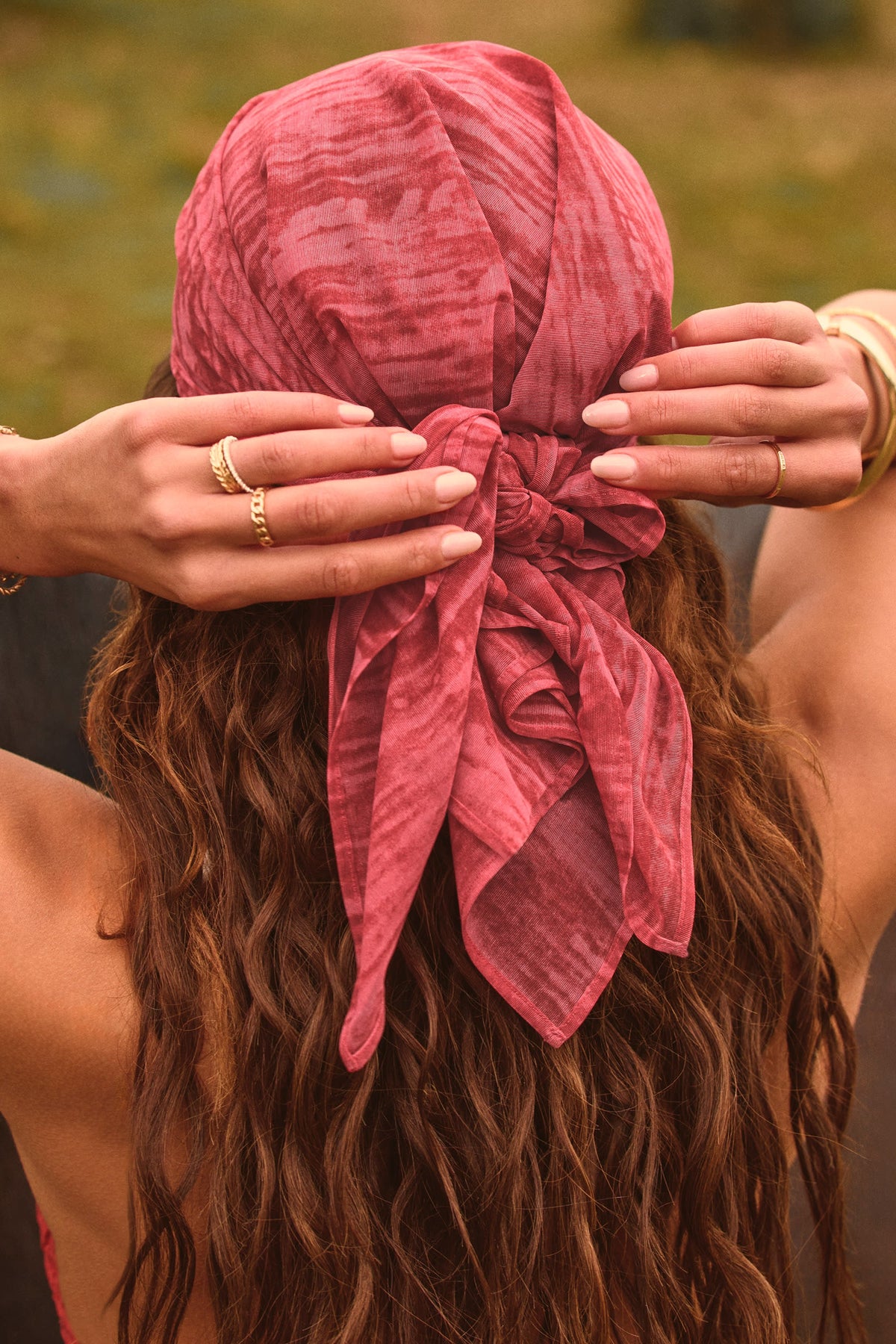 Belavie Venture Headscarf in Red Print