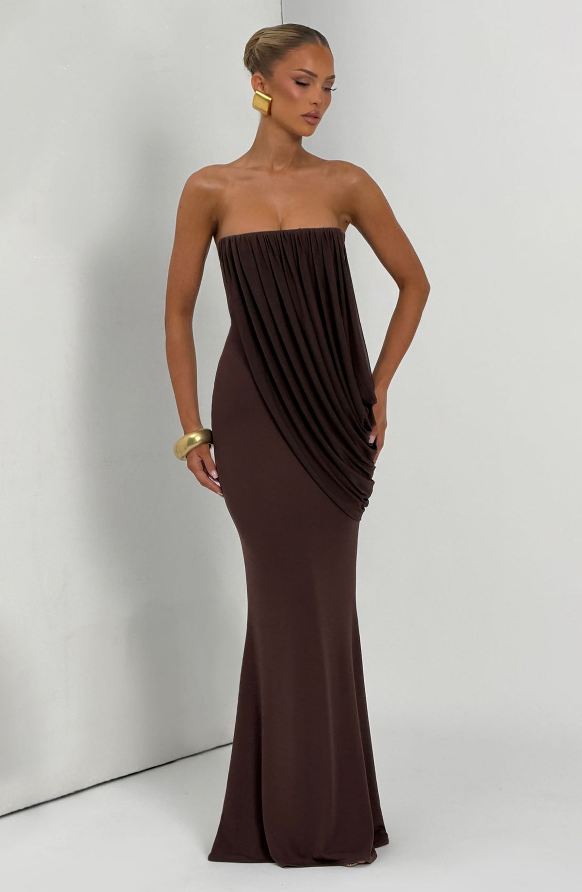 Belavie Viennella Maxi Dress - Plum Brown