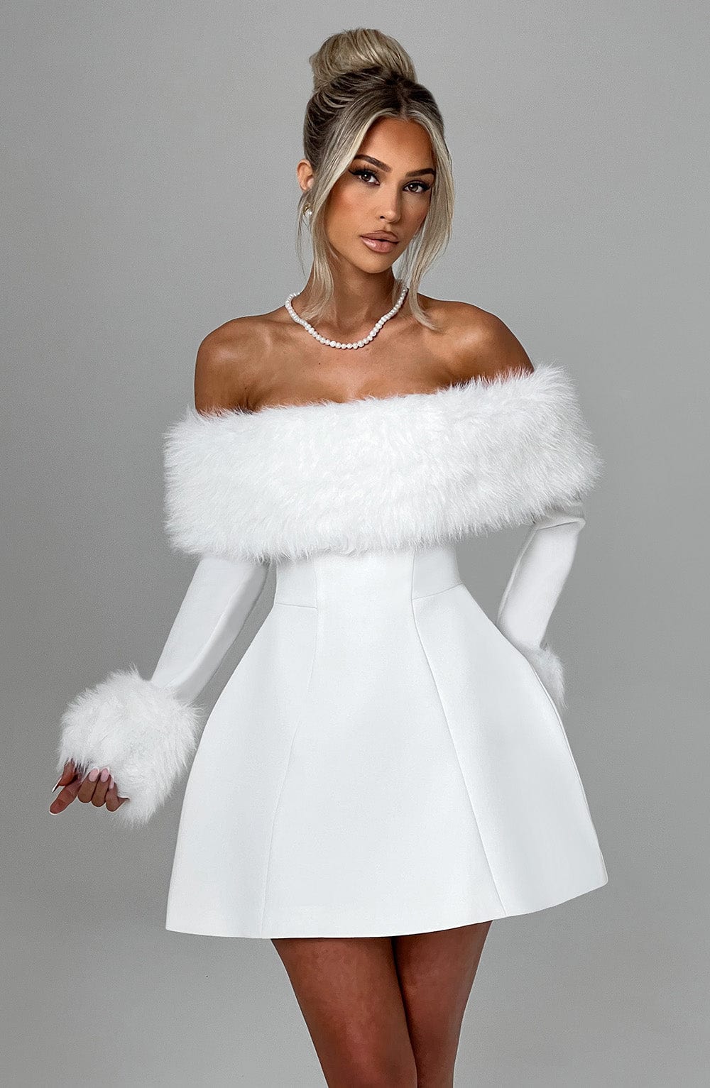 Belavie Villanella Mini Dress - Ivory