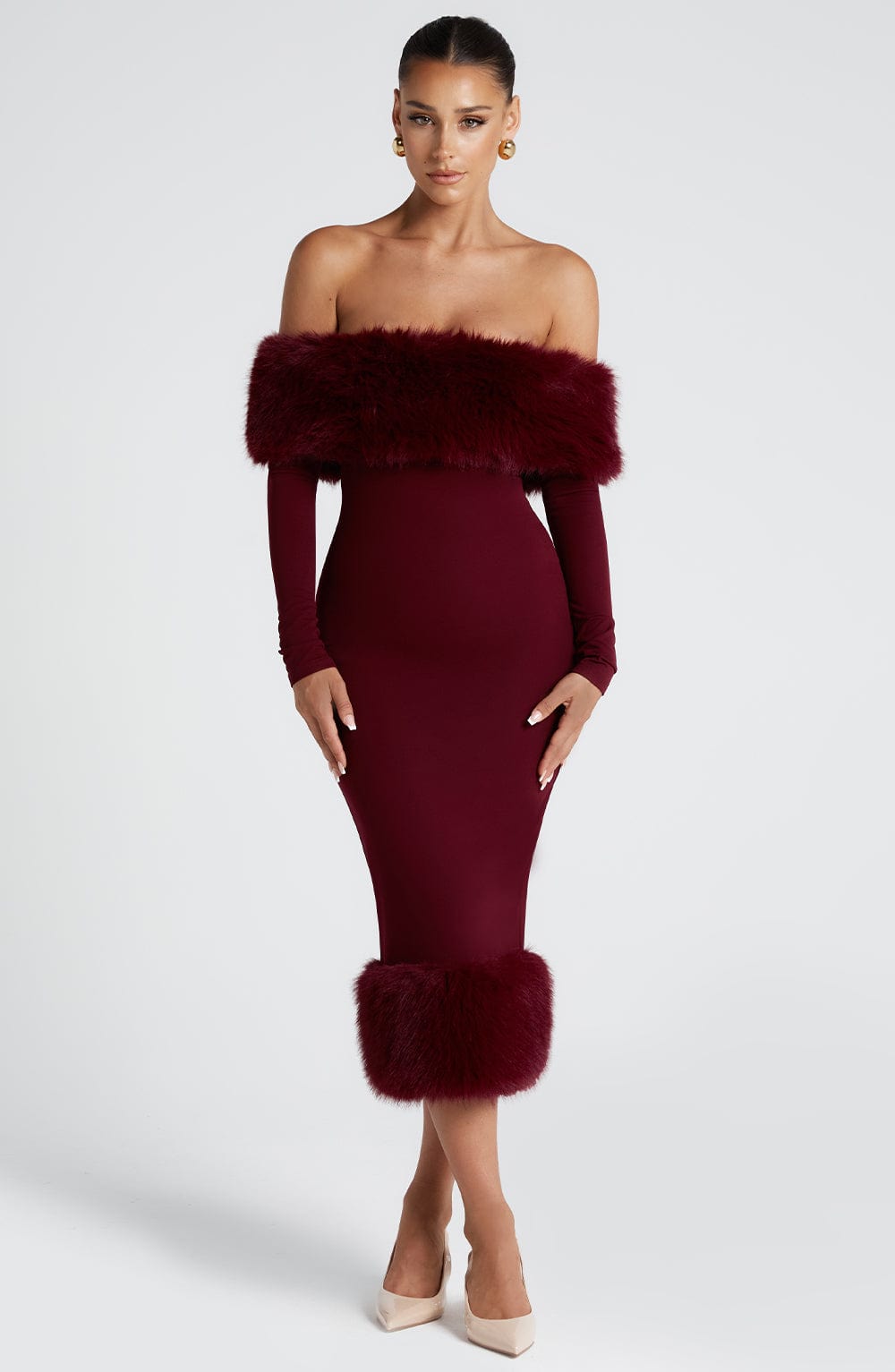 Belavie Vittoriella Midi Dress - Wine