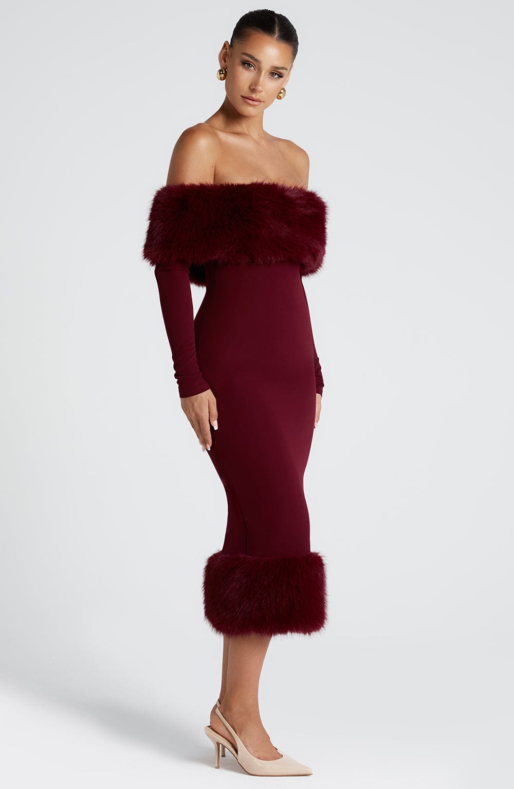 Belavie Vittoriella Midi Dress - Wine