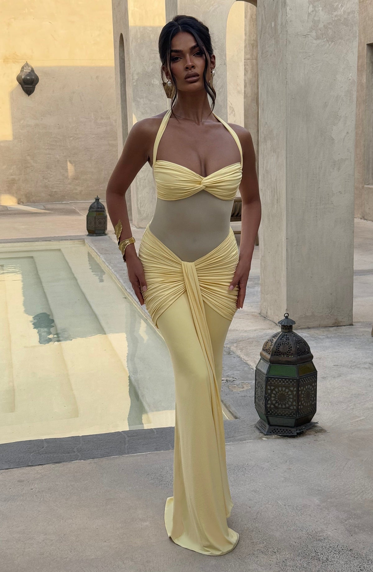 Belavie Vixenne Maxi Dress - Lemon