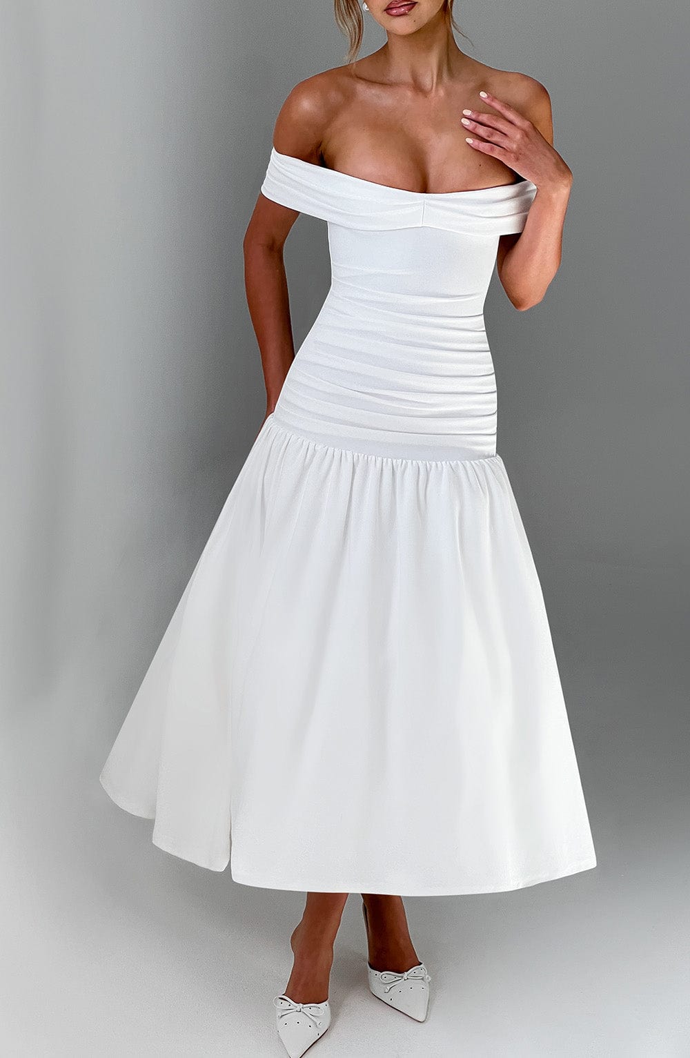Belavie Wilhelminella Midaxi Dress - Ivory