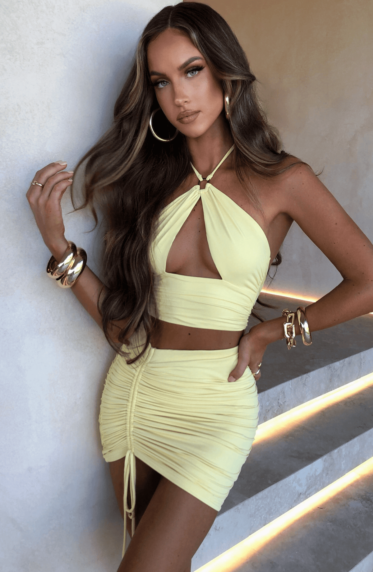 Belavie Xavella Mini Skirt - Lemon