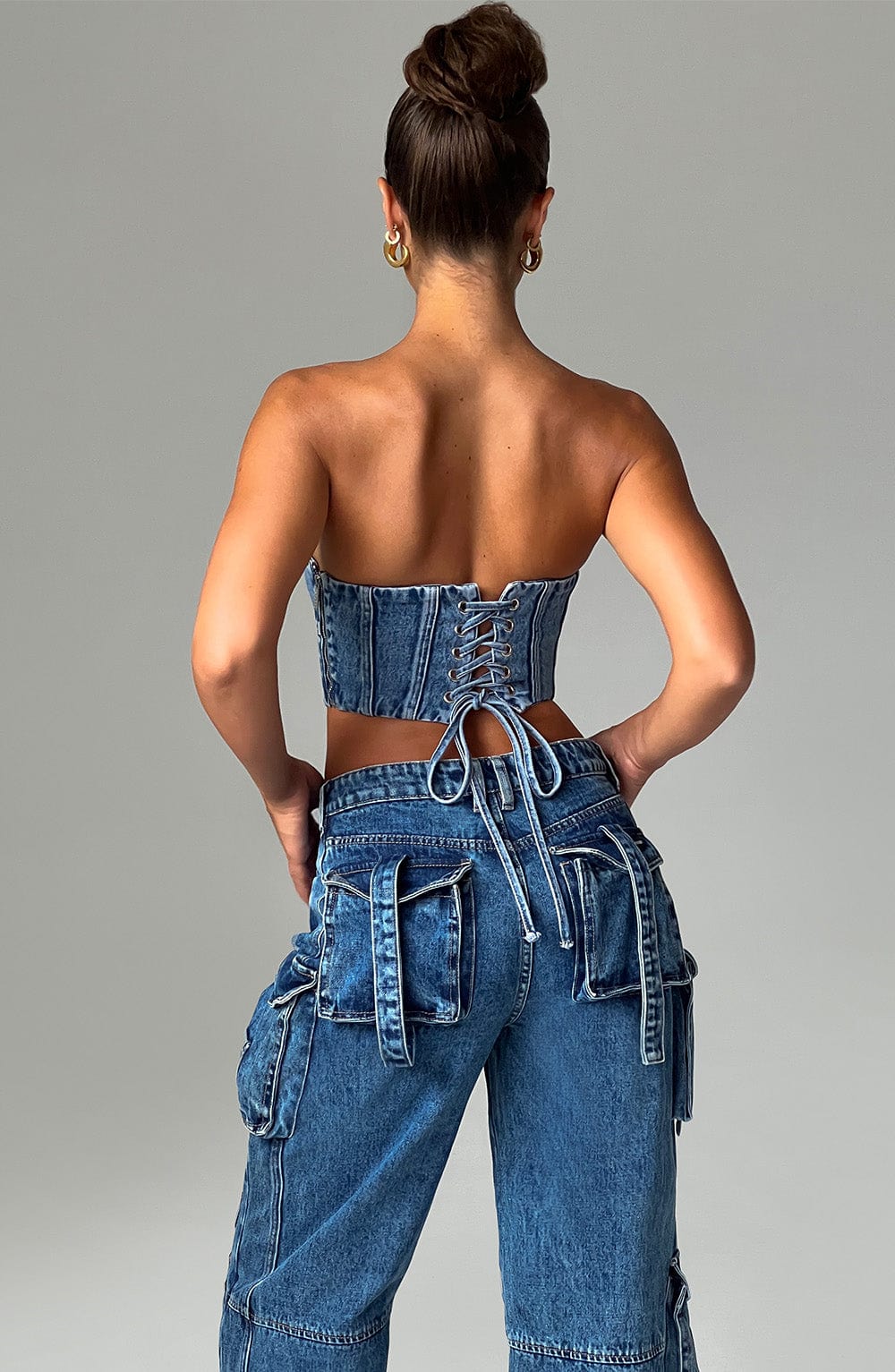 Belavie Yasiella Corset - Dark Wash