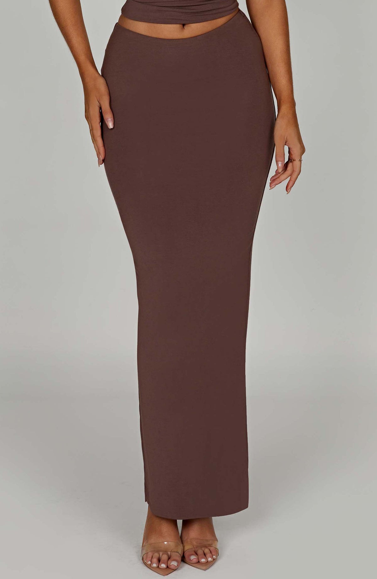 Belavie Yazminne Maxi Skirt - Chocolate