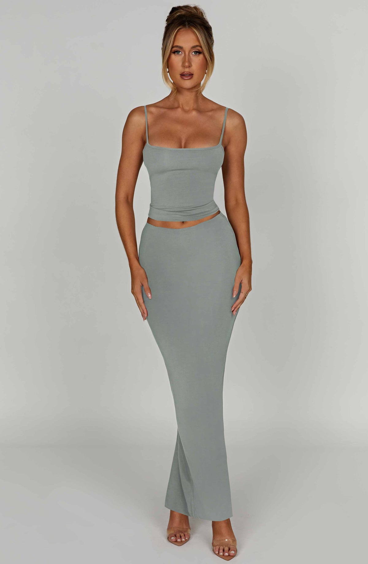 Belavie Yazminne Maxi Skirt - Steel