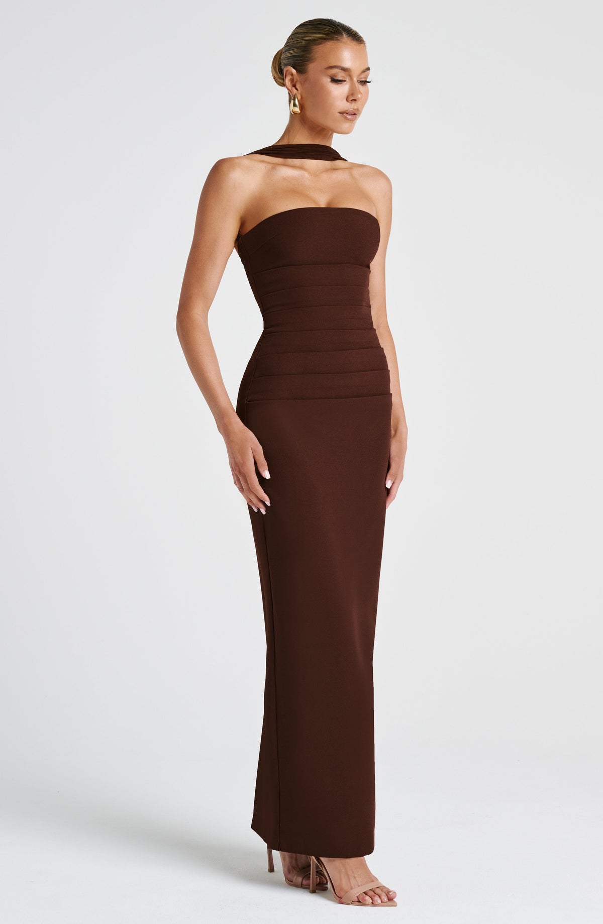 Belavie Yuliella Maxi Dress - Plum Brown
